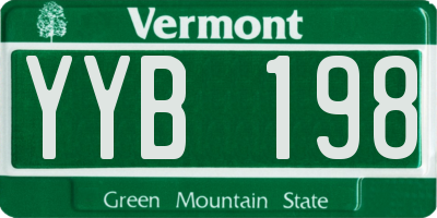 VT license plate YYB198