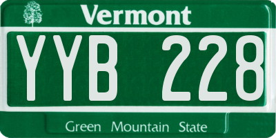 VT license plate YYB228