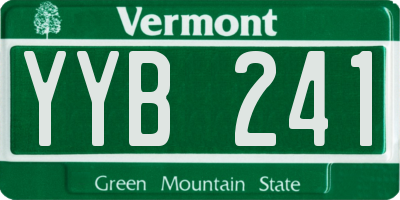 VT license plate YYB241