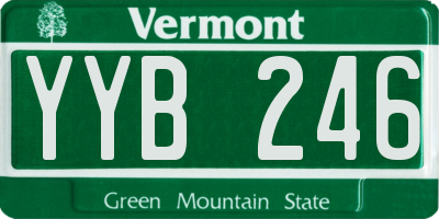 VT license plate YYB246