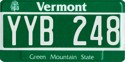 VT license plate YYB248