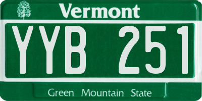 VT license plate YYB251