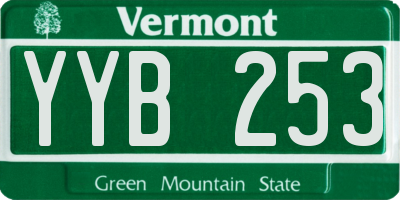 VT license plate YYB253