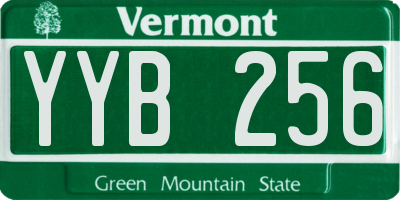 VT license plate YYB256