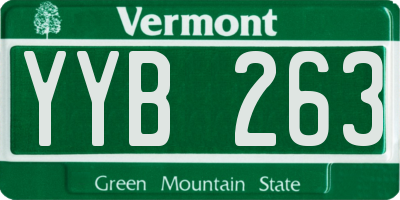 VT license plate YYB263
