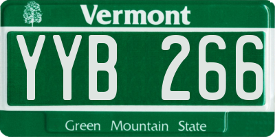 VT license plate YYB266