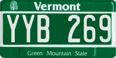 VT license plate YYB269