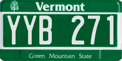 VT license plate YYB271