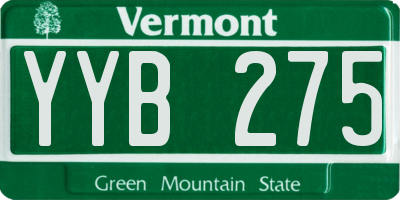 VT license plate YYB275