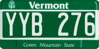VT license plate YYB276
