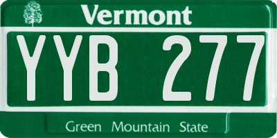 VT license plate YYB277