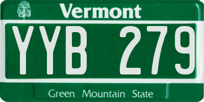 VT license plate YYB279