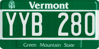 VT license plate YYB280
