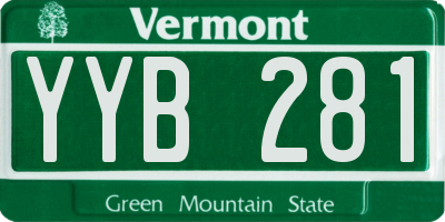 VT license plate YYB281