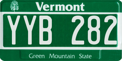 VT license plate YYB282
