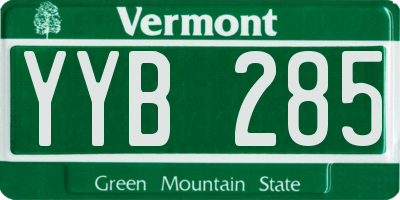 VT license plate YYB285