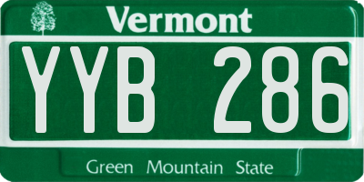 VT license plate YYB286