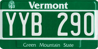 VT license plate YYB290
