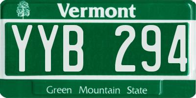 VT license plate YYB294