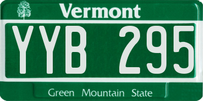 VT license plate YYB295
