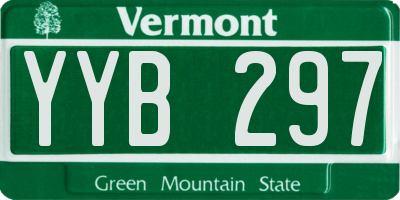 VT license plate YYB297
