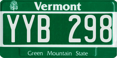 VT license plate YYB298