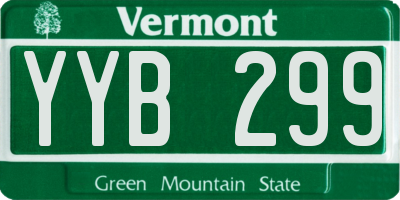 VT license plate YYB299