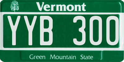 VT license plate YYB300