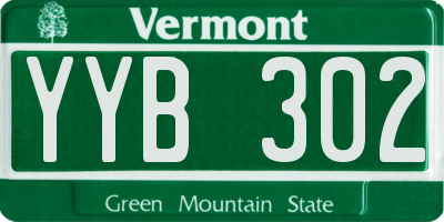 VT license plate YYB302