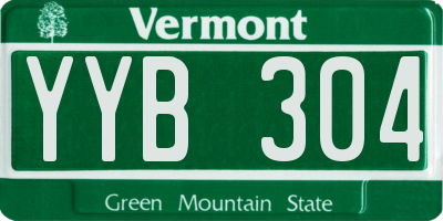VT license plate YYB304