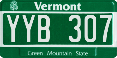 VT license plate YYB307
