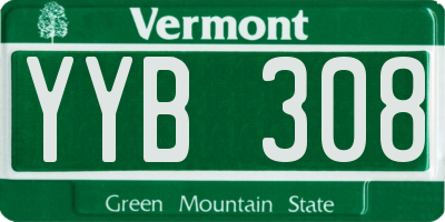 VT license plate YYB308
