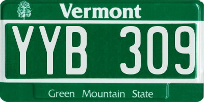 VT license plate YYB309