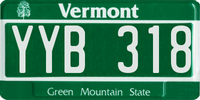 VT license plate YYB318