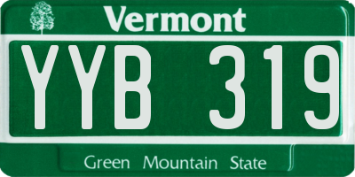 VT license plate YYB319