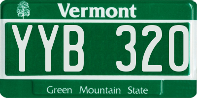 VT license plate YYB320
