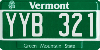 VT license plate YYB321