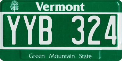 VT license plate YYB324