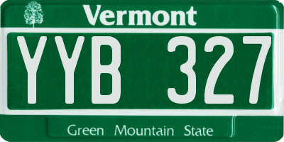 VT license plate YYB327