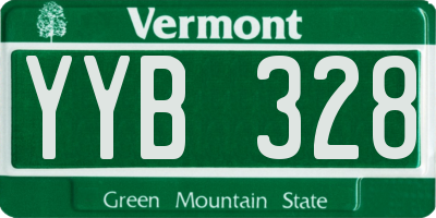 VT license plate YYB328
