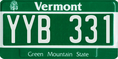 VT license plate YYB331