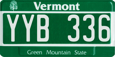 VT license plate YYB336