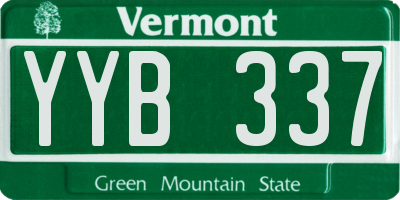 VT license plate YYB337