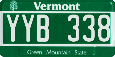 VT license plate YYB338
