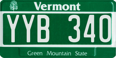 VT license plate YYB340