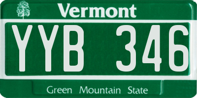 VT license plate YYB346