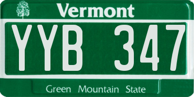 VT license plate YYB347