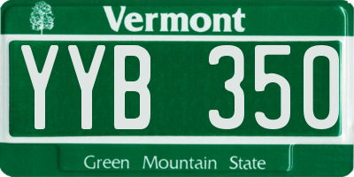VT license plate YYB350