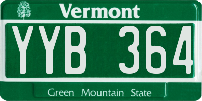 VT license plate YYB364