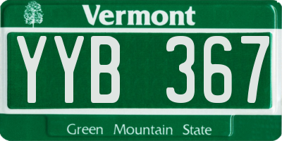 VT license plate YYB367